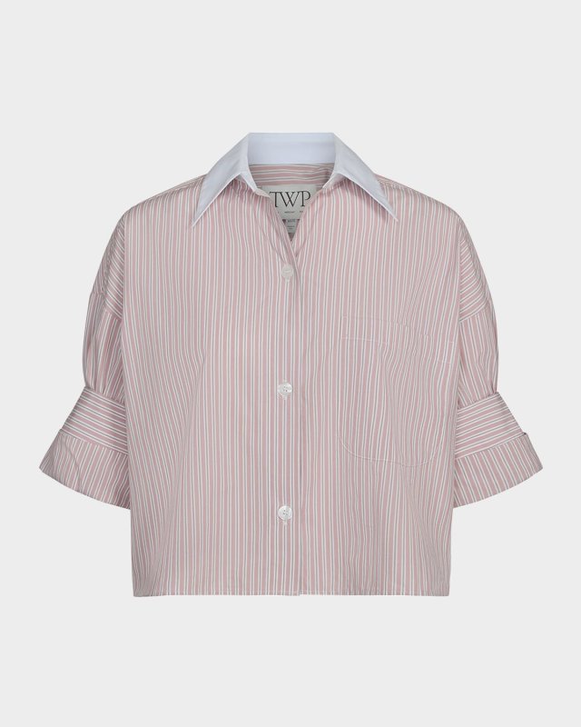 Next Ex Striped Button-Front Shirt